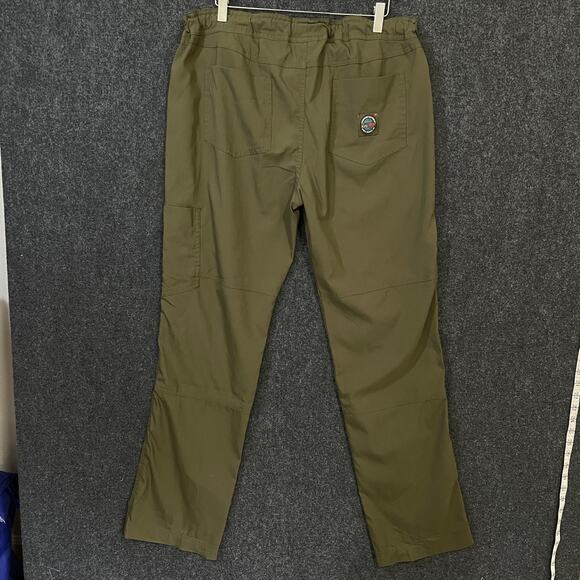 Koi Lite Scrub Pants L Tall Olive Green Slim Fit Drawstring Zip Pocket - Picture 9 of 10
